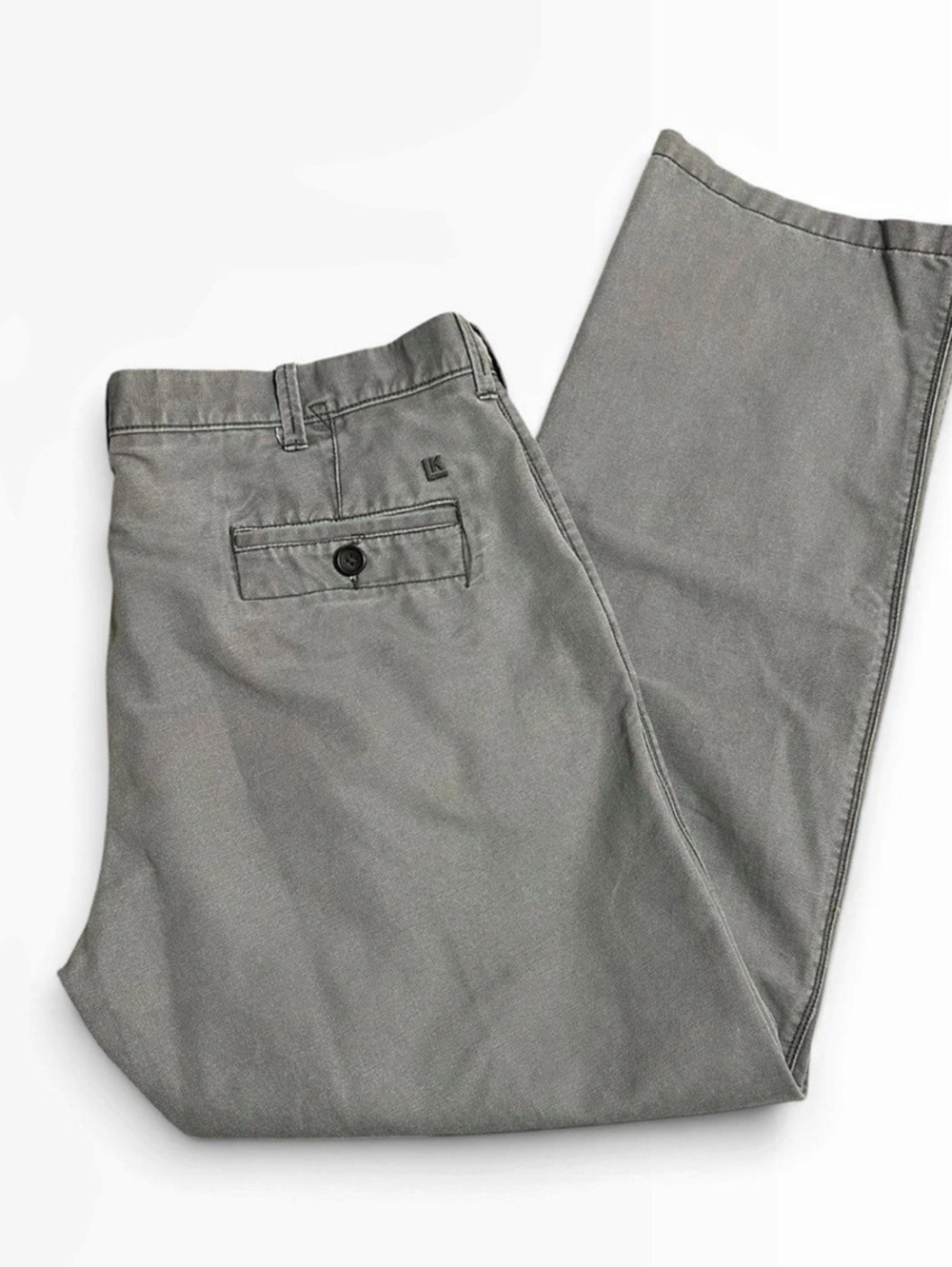 Life Khaki Straight Men's Chinos Gray Waist 38 x 32
